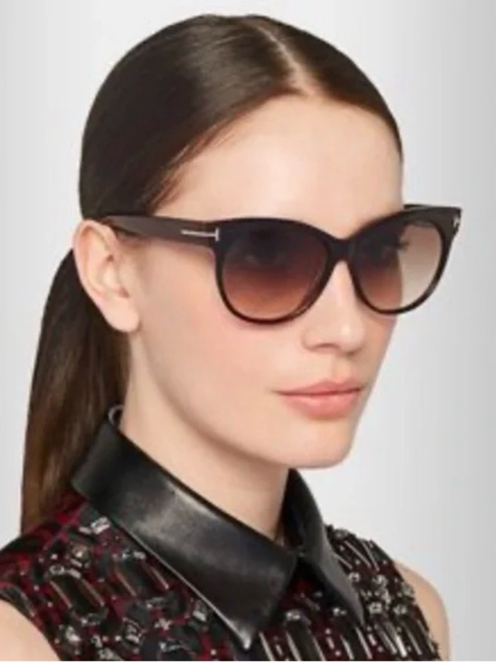 Tom Ford Lily TF430 56F Tortoise Cat Eye Plastic Sunglasses Frame 56-16-140